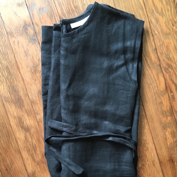 Only Child Clothing Pants - Only Child Clothing Calle Black Linen Jumpsuit XS
